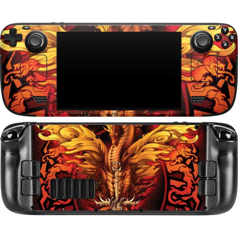 Fire Dragon by Ruth Thompson Steam Deck Handheld Gaming Computer OLED Skin