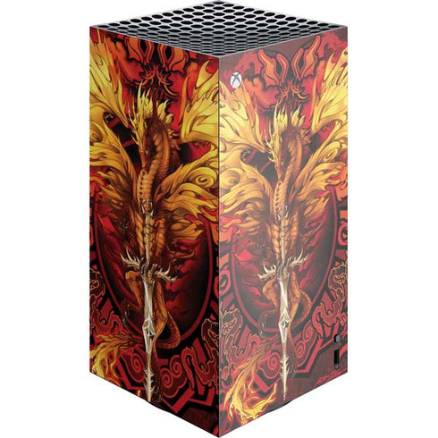 Fire Dragon by Ruth Thompson XBox Series X Digital Edition Console Skin