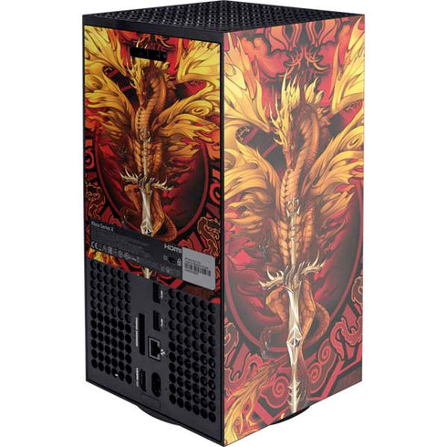 Fire Dragon by Ruth Thompson XBox Series X Digital Edition Console Skin
