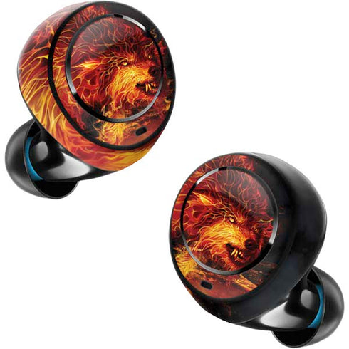Fire Stalker Wolf by Tom Wood Amazon Echo Buds Skin