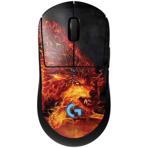 Fire Stalker Wolf by Tom Wood G Pro Wireless Gaming Mouse Skin