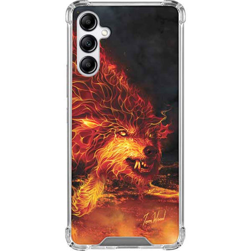 Fire Stalker Wolf by Tom Wood Gabb Phone 4 Clear Case