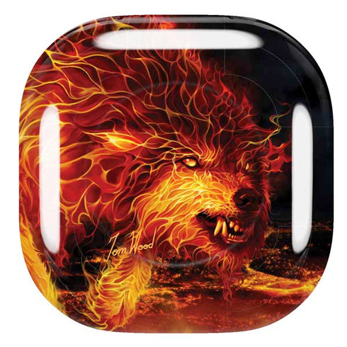 Fire Stalker Wolf by Tom Wood Galaxy Buds Live Skin