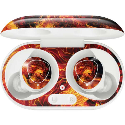 Fire Stalker Wolf by Tom Wood Galaxy Buds Plus Skin