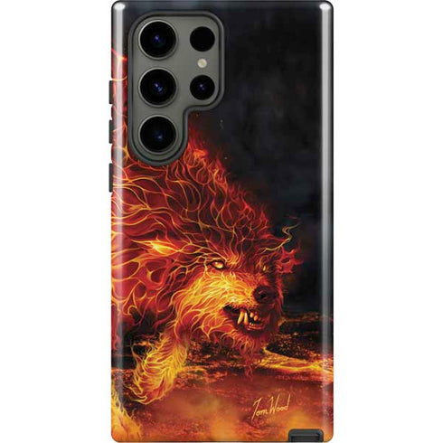 Fire Stalker Wolf by Tom Wood Galaxy S23 Ultra Pro Case