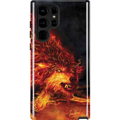 Fire Stalker Wolf by Tom Wood Galaxy S25 Ultra Impact Case