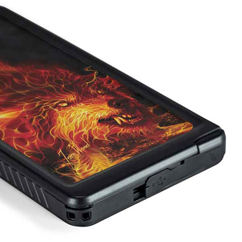 Fire Stalker Wolf by Tom Wood Galaxy S24 Ultra Waterproof Case