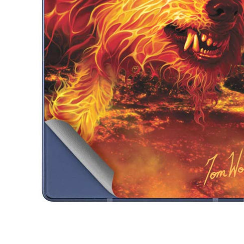 Fire Stalker Wolf by Tom Wood Galaxy Z Fold6 Skin