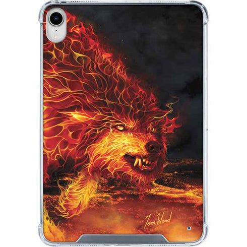Fire Stalker Wolf by Tom Wood iPad 11th Gen (2025) Clear Case