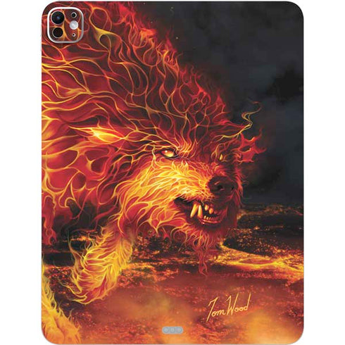 Fire Stalker Wolf by Tom Wood iPad Pro 13in M4 (2024) Skin