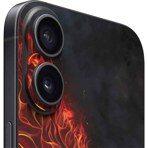 Fire Stalker Wolf by Tom Wood iPhone 16 Plus Skin