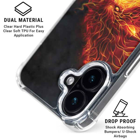Fire Stalker Wolf by Tom Wood iPhone 17 Clear Case