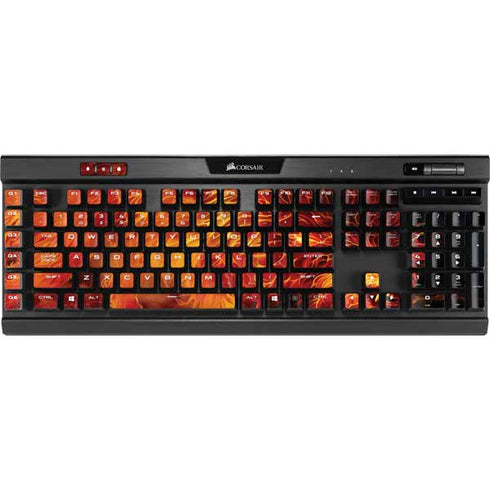 Fire Stalker Wolf by Tom Wood K95 RGB PLATINUM Mechanical Gaming Keyboard Skin