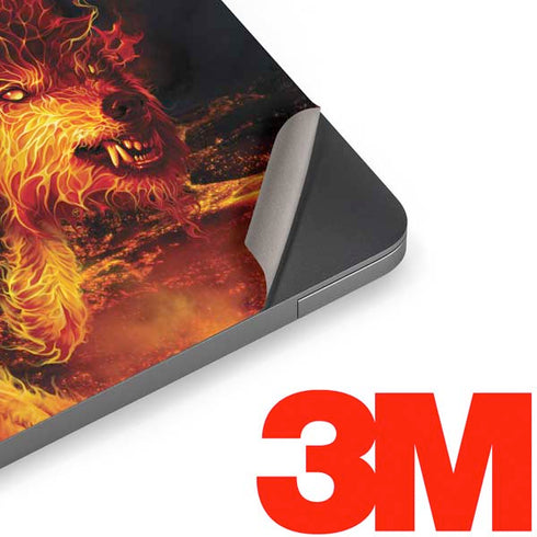 Fire Stalker Wolf by Tom Wood Apple MacBook Air Skin