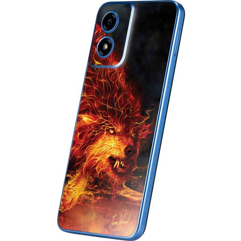 Fire Stalker Wolf by Tom Wood Moto G Play 4G (2024) Skin