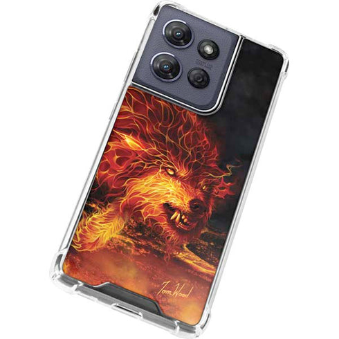 Fire Stalker Wolf by Tom Wood Moto G Stylus 5G (2025) Clear Case