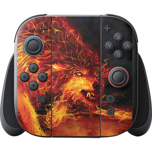Fire Stalker Wolf by Tom Wood Nintendo Switch 2 (2025) with Joy-Con Skin