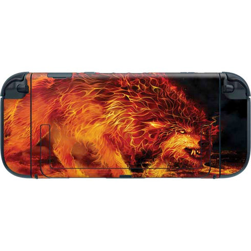 Fire Stalker Wolf by Tom Wood Nintendo Switch 2 (2025) with Joy-Con Skin