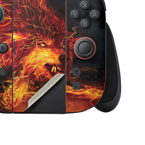 Fire Stalker Wolf by Tom Wood Nintendo Switch 2 (2025) Joy-Con Controller Skin