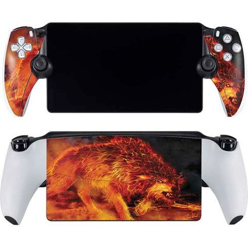 Fire Stalker Wolf by Tom Wood PlayStation Portal Remote Player Skin
