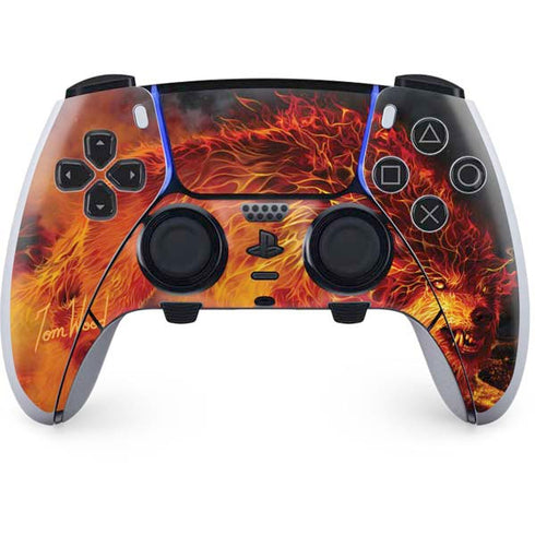 Tom Wood Fire Stalker Wolf PS5 DualSense Edge Pro Controller Skin