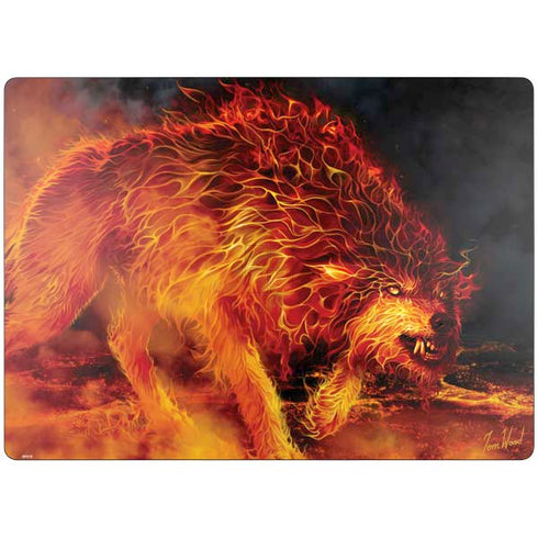 Fire Stalker Wolf by Tom Wood Surface Laptop 7 13.8in Skin