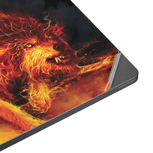Fire Stalker Wolf by Tom Wood Surface Laptop 7 13.8in Skin