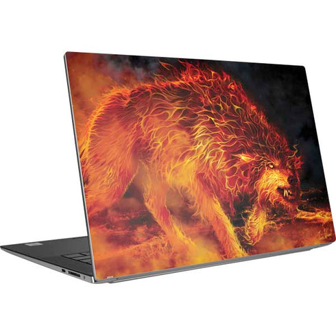 Fire Stalker Wolf by Tom Wood Dell XPS Skin