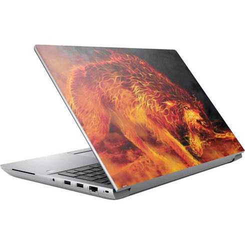 Fire Stalker Wolf by Tom Wood HP ZBook Fury 16 G10 Skin