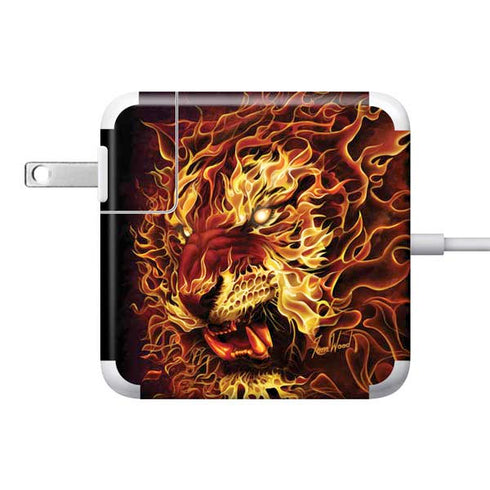 Fire Tiger by Tom Wood 85W Power Adapter (15 and 17 inch MacBook Pro Charger) Skin