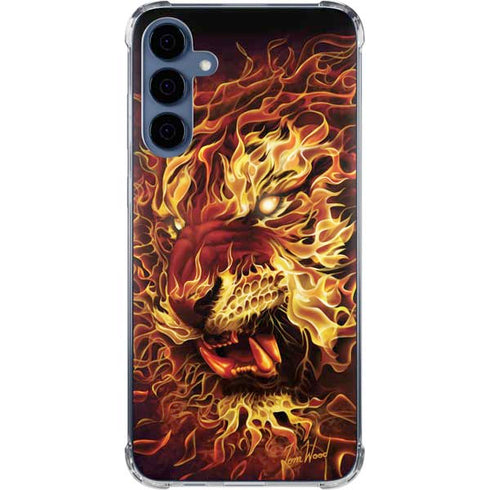 Fire Tiger by Tom Wood Galaxy A35 5G Clear Case