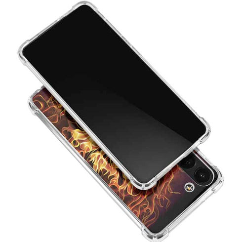 Fire Tiger by Tom Wood Galaxy S24 FE Clear Case
