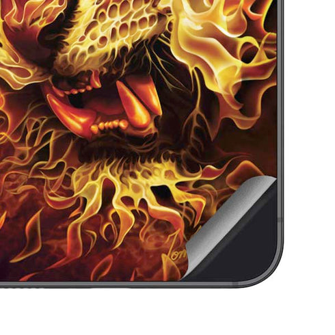 Fire Tiger by Tom Wood Galaxy S24 Skin