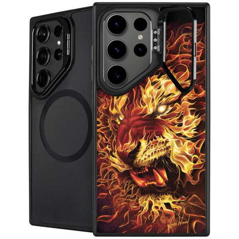 Fire Tiger by Tom Wood Galaxy S24 Ultra Kickstand Case
