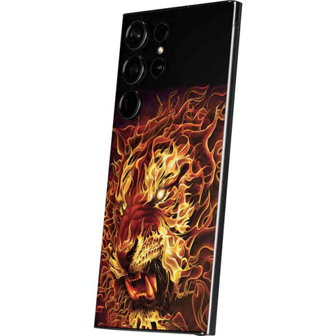 Fire Tiger by Tom Wood Galaxy S24 Ultra Skin