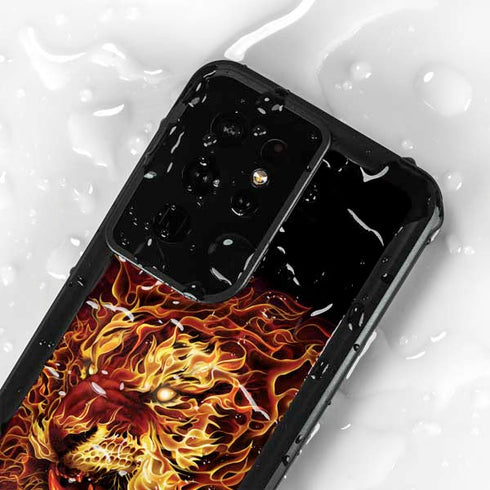 Fire Tiger by Tom Wood Galaxy S24 Ultra Waterproof Case