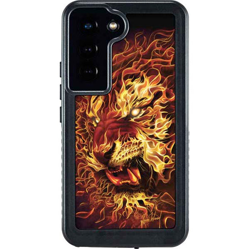 Fire Tiger by Tom Wood Galaxy S24 Waterproof Case