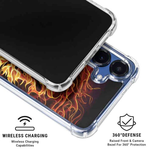 Fire Tiger by Tom Wood Galaxy S25 Clear Case