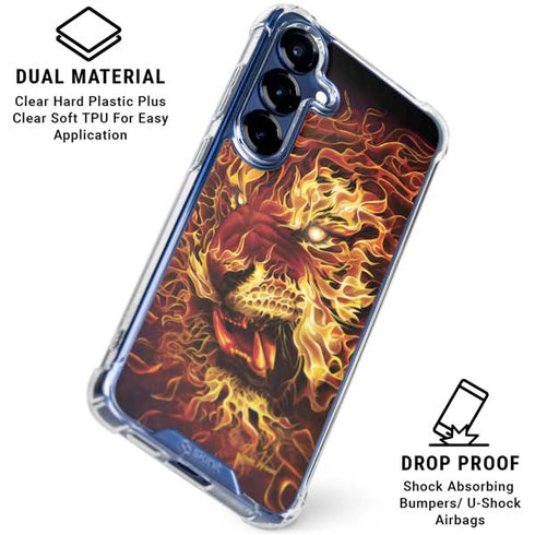 Fire Tiger by Tom Wood Galaxy S25 Plus Clear Case