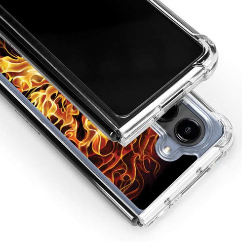 Fire Tiger by Tom Wood Galaxy Z Fold5 5G Clear Case