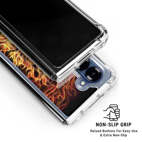 Fire Tiger by Tom Wood Galaxy Z Fold6 Clear Case