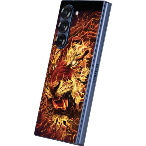 Fire Tiger by Tom Wood Galaxy Z Fold6 Skin