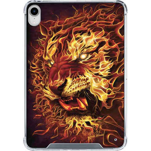 Fire Tiger by Tom Wood iPad 11th Gen (2025) Clear Case
