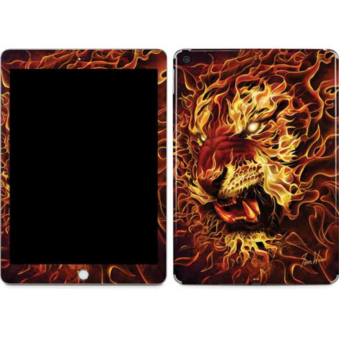 Fire Tiger by Tom Wood Apple iPad Skin