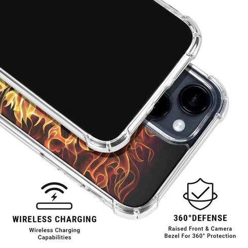 Fire Tiger by Tom Wood iPhone 15 Clear Case