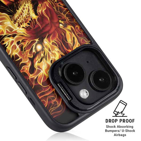 Fire Tiger by Tom Wood iPhone 15 Kickstand Case