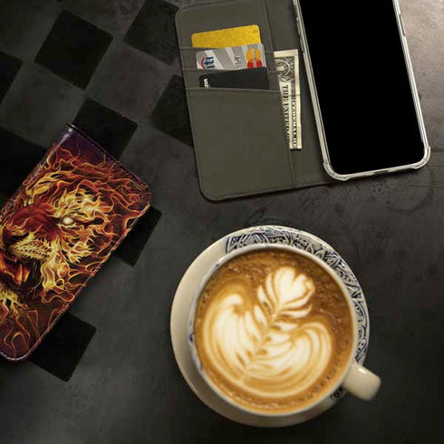 Fire Tiger by Tom Wood iPhone 15 Plus Folio Case