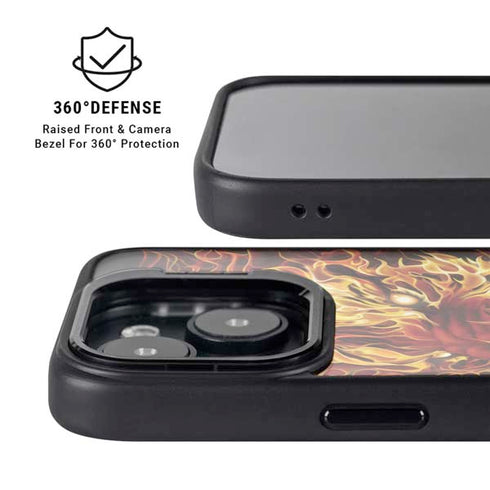 Fire Tiger by Tom Wood iPhone 15 Plus Kickstand Case