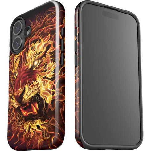 Fire Tiger by Tom Wood iPhone 16 Impact Case