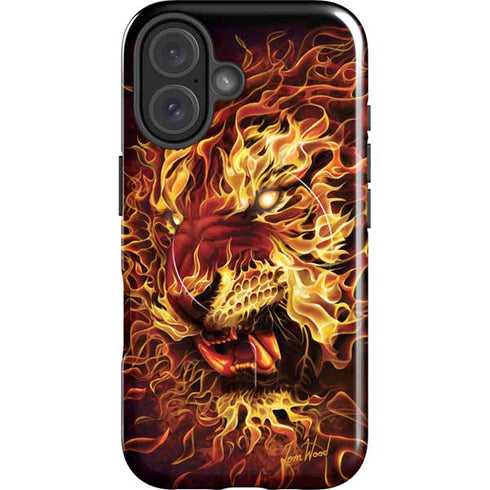 Fire Tiger by Tom Wood iPhone 16 Magsafe Impact Case